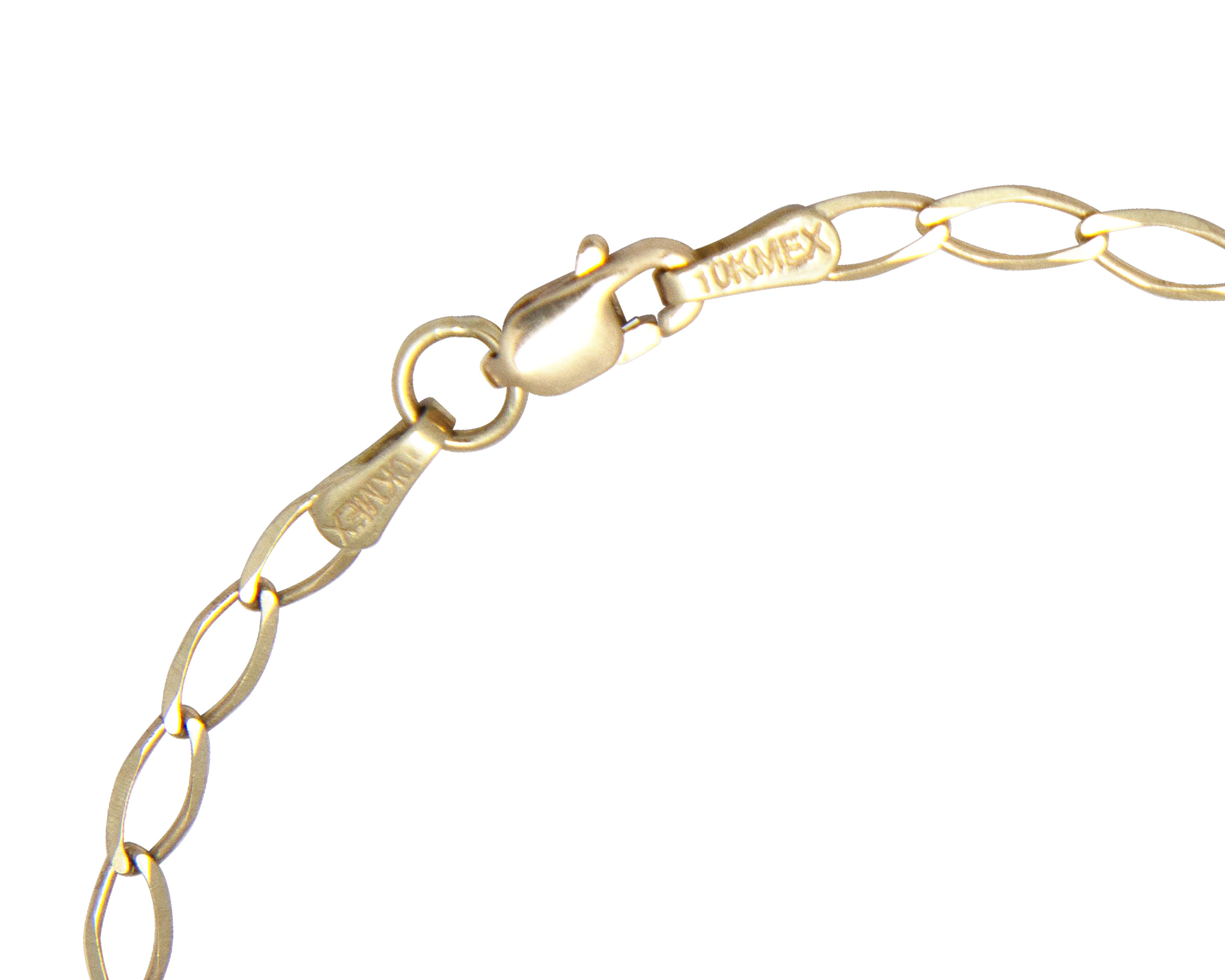 Pulsera/Esclava Oro 10k Horoz Tejido Eslabones 18cm S884.