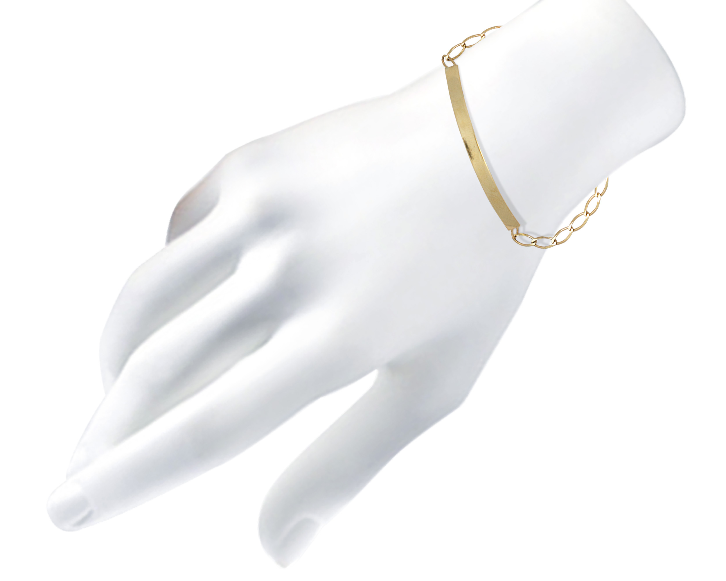 Pulsera/Esclava Oro 10k Horoz Tejido Eslabones 18cm S884.