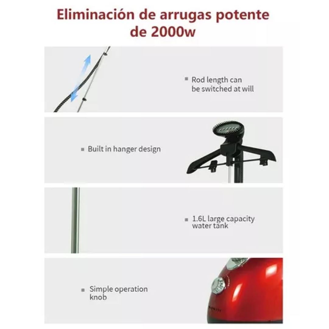 Plancha De Vapor Vertical , Vaporizador Ropa 2000w