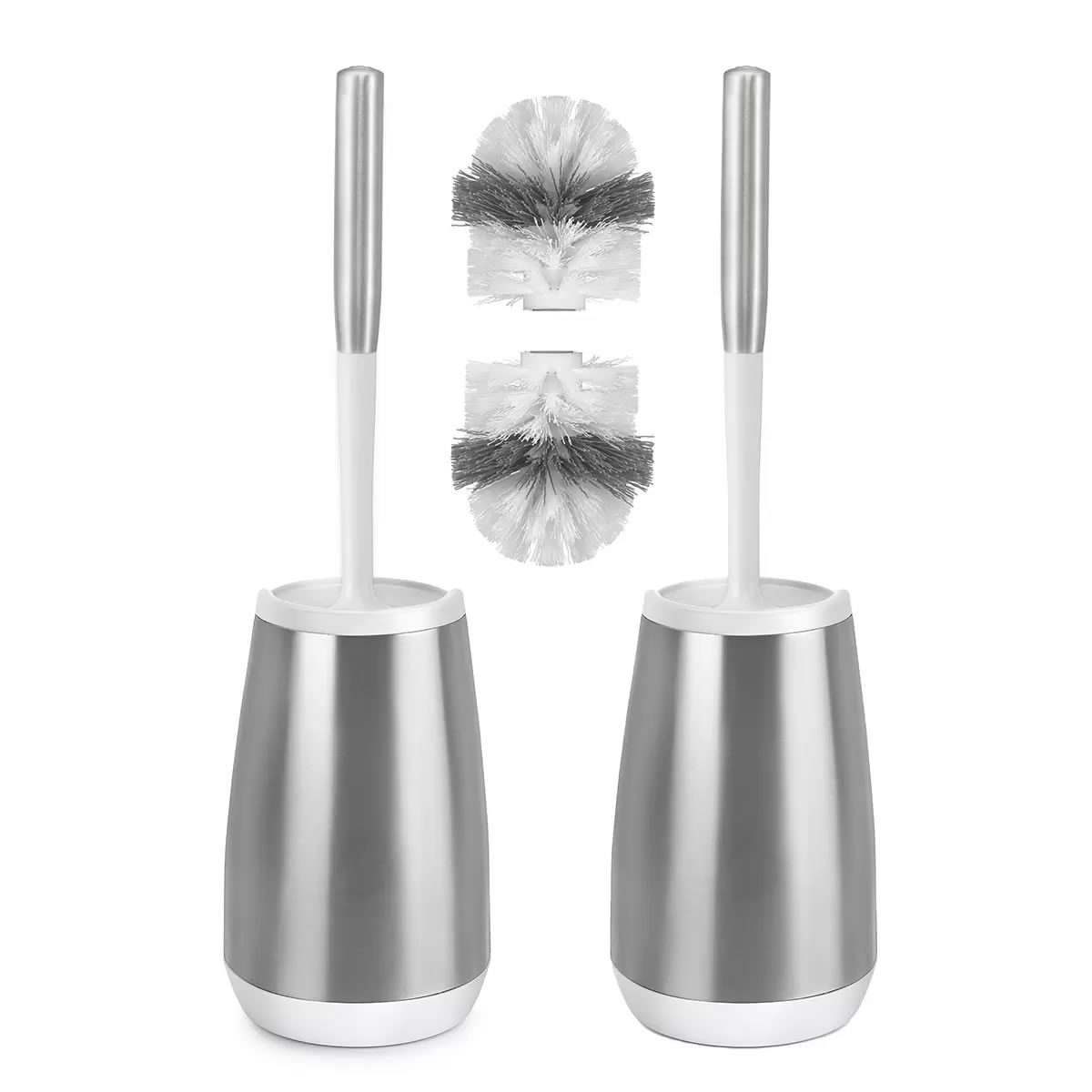 Juego De 2 Cepillos Para Inodoro Polder 1468654 Acero Inoxidable CST