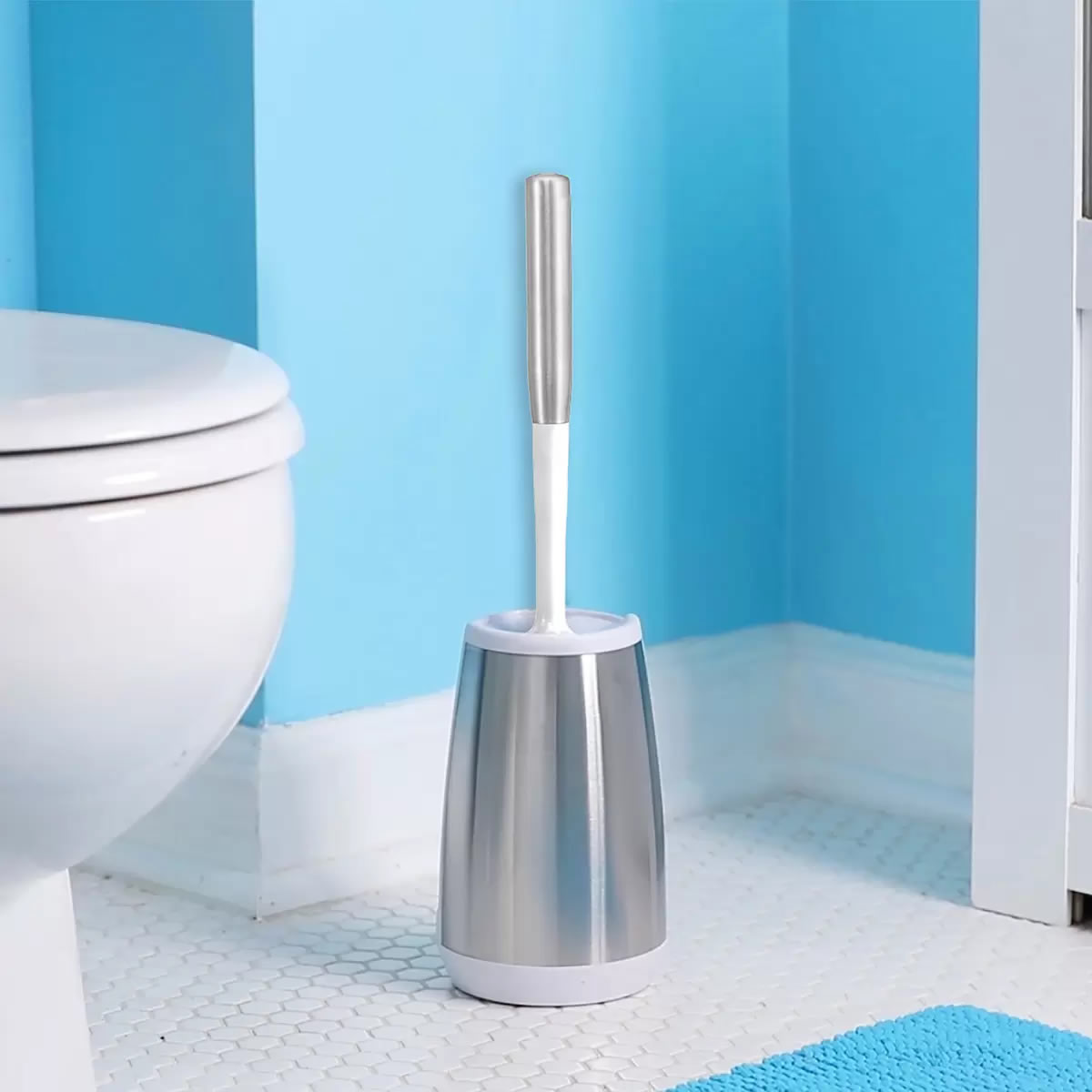 Juego De 2 Cepillos Para Inodoro Polder 1468654 Acero Inoxidable CST