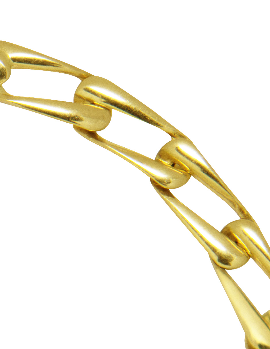 Pulsera/Esclava Oro 14K Horoz Troquelada Lisa 16cm S1057.