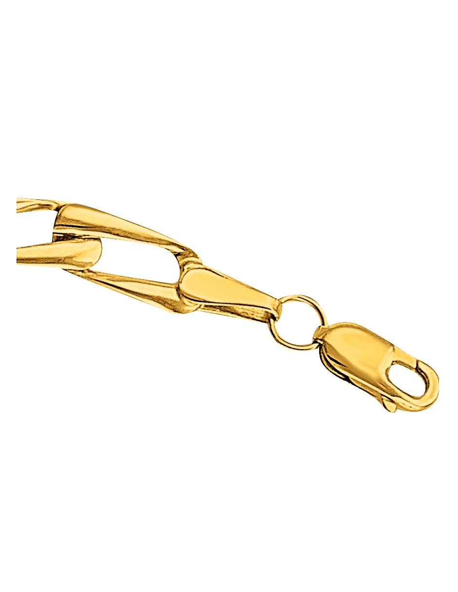 Pulsera/Esclava Oro 14K Horoz Troquelada Lisa 16cm S1057.
