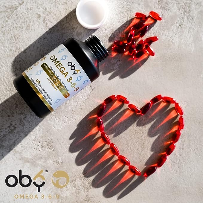 Suplemento Triple Omega OBY 3 6 9 con Vitamina E - 120 Capsulas