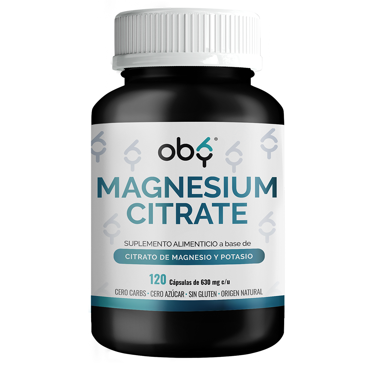 OBY MAGNESIUM CITRATE | Citrato de Magnesio y Citrato De Potasio - 120 Cápsulas para hasta 4 meses | Combinación de Ingredientes Naturales Citrato de Magnesio y Potasio capsulas 