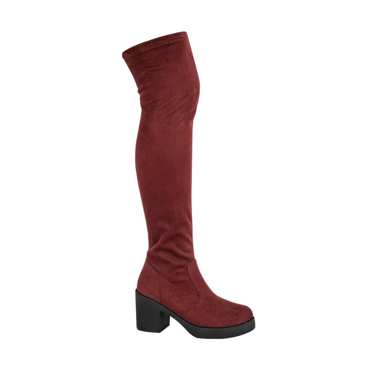 Botas extralargas ajustables Vi Line color vino, mod. 1044027