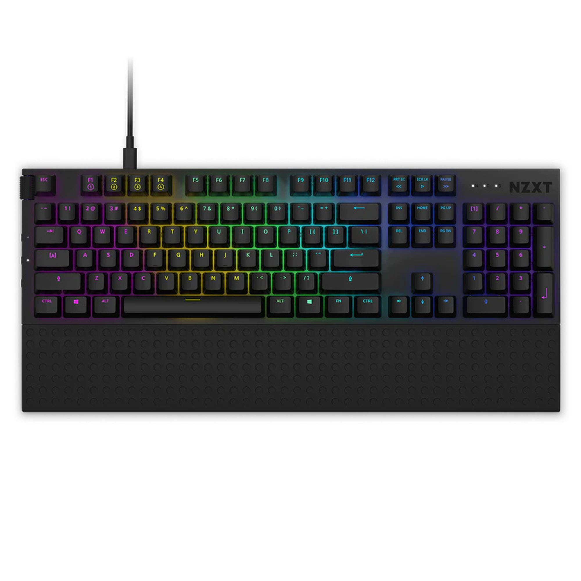Teclado Gamer NZXT Function alámbrico Inglés RGB Negro