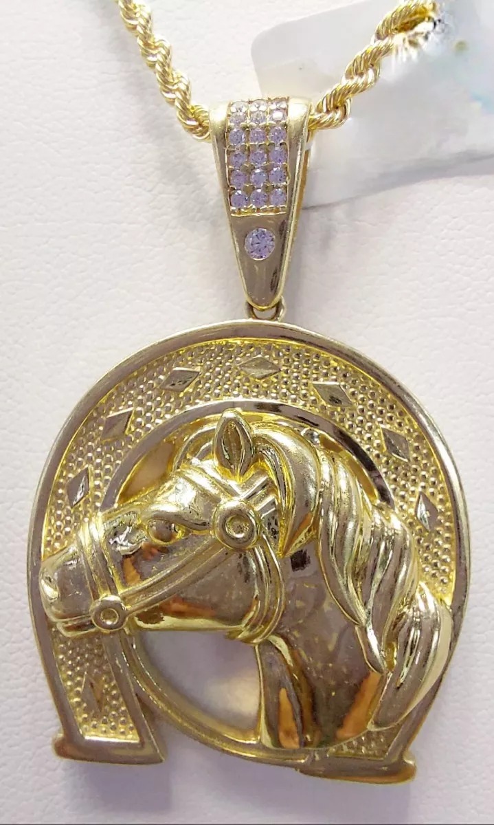 Dije Herradura Caballo Oro 10K. + Obsequio
