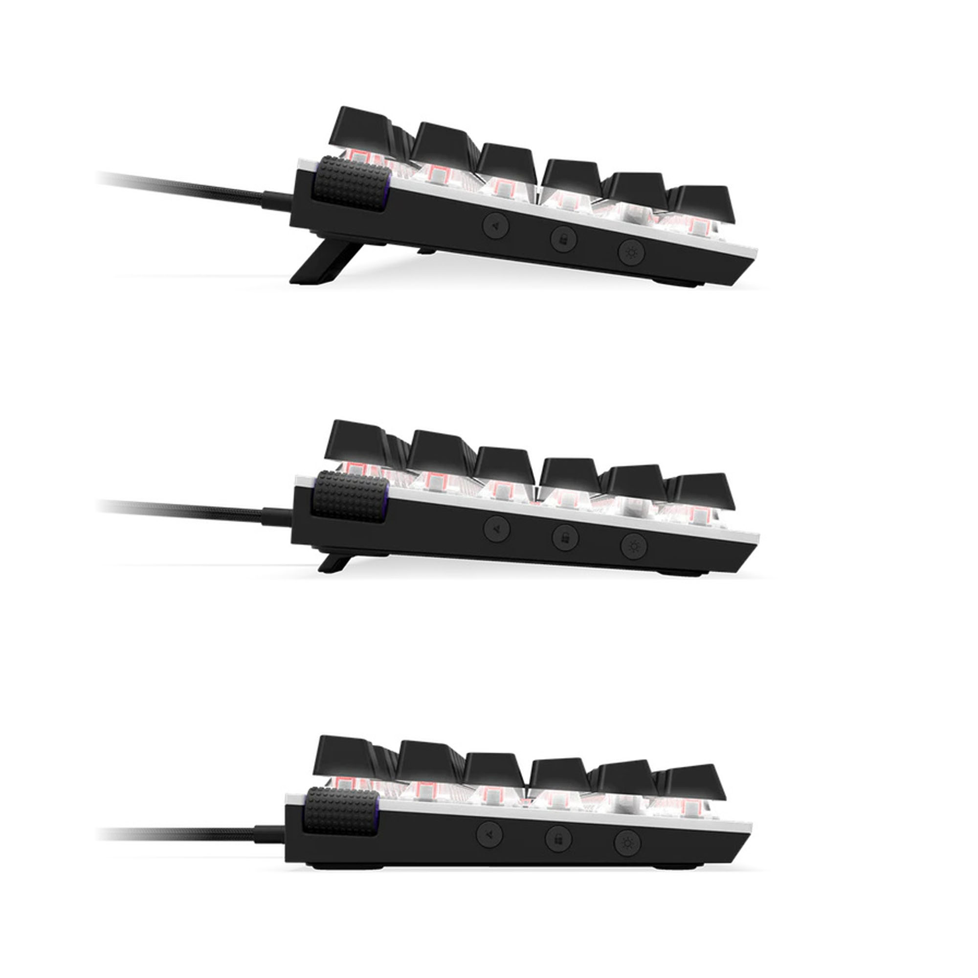 Teclado Gamer NZXT Function alámbrico Inglés RGB Blanco