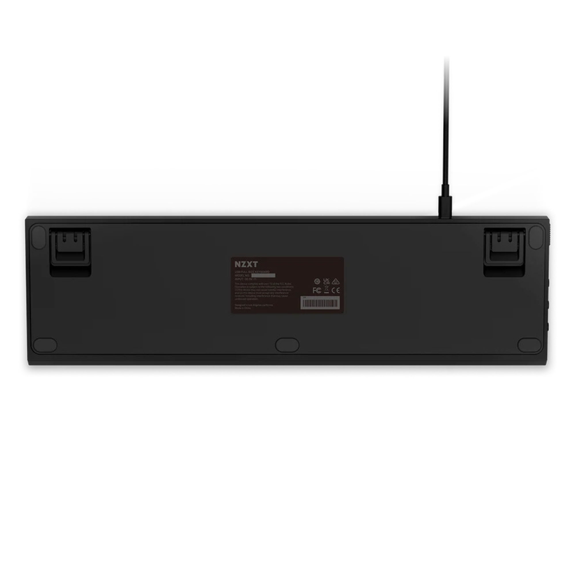 Teclado Gamer NZXT Function alámbrico Inglés RGB Blanco