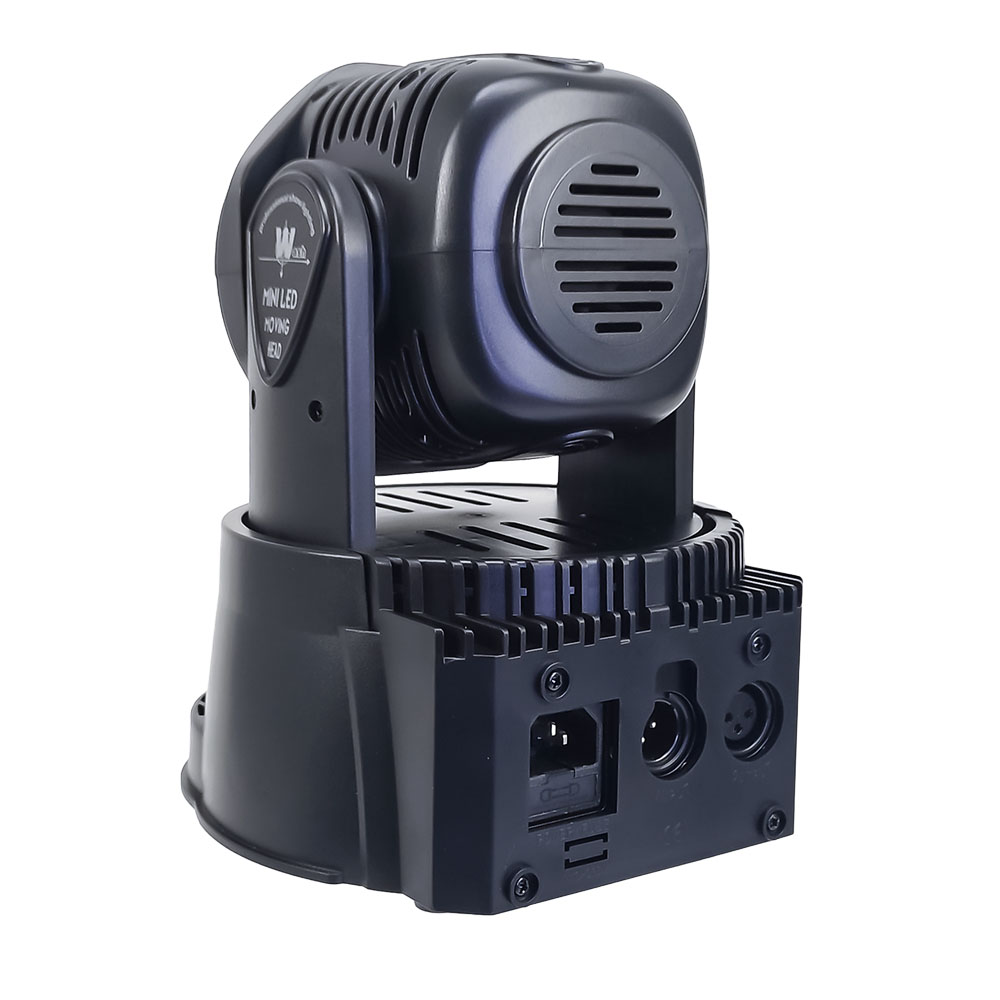 Reflector para Iluminacion Nocturna de Fiestas y Eventos en Cabeza Robotica con Protocolo DMX Multiples Haces de Luz y Amplia Gama de Colores Modo Audioritmico y Control Remoto Master RC-MINIHEADR	