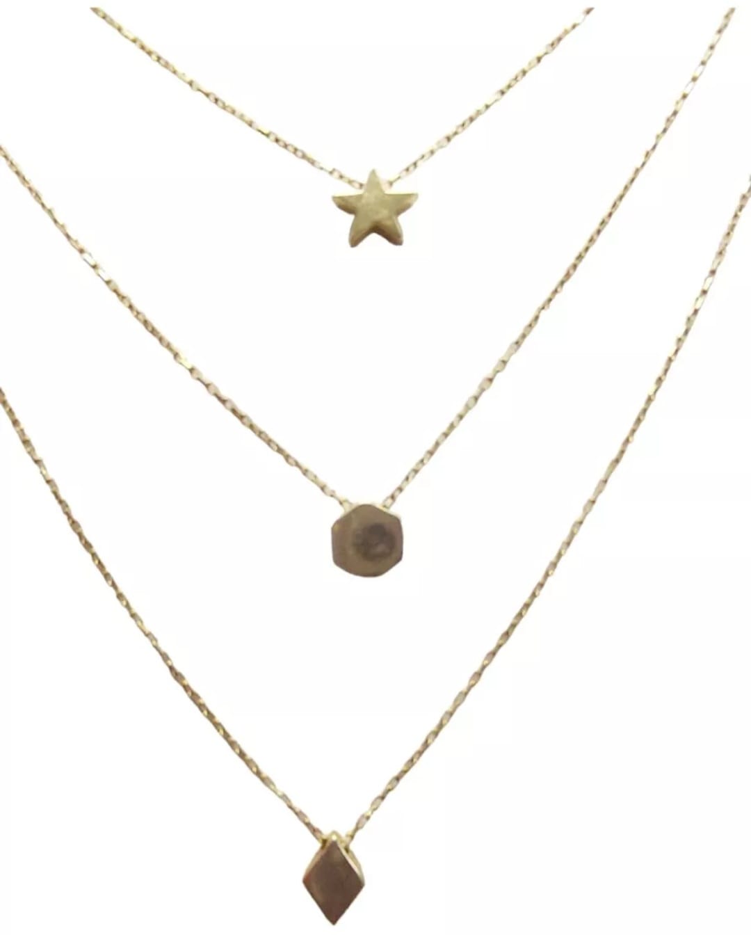 Gargantilla 3 Hilos Oro 14K. + Obsequio