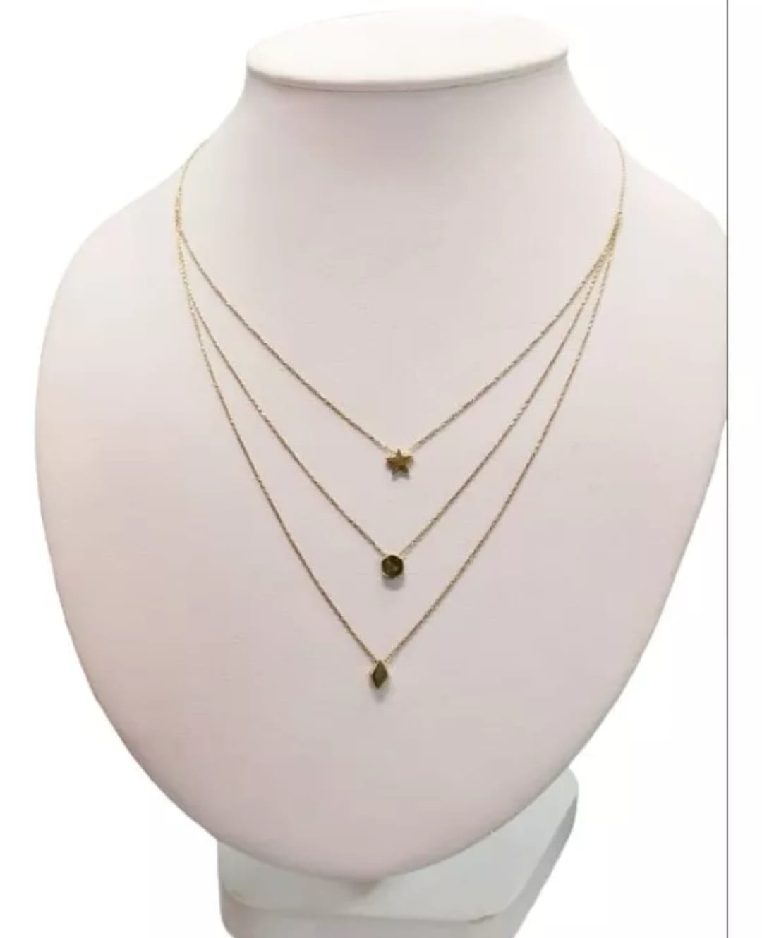 Gargantilla 3 Hilos Oro 14K. + Obsequio