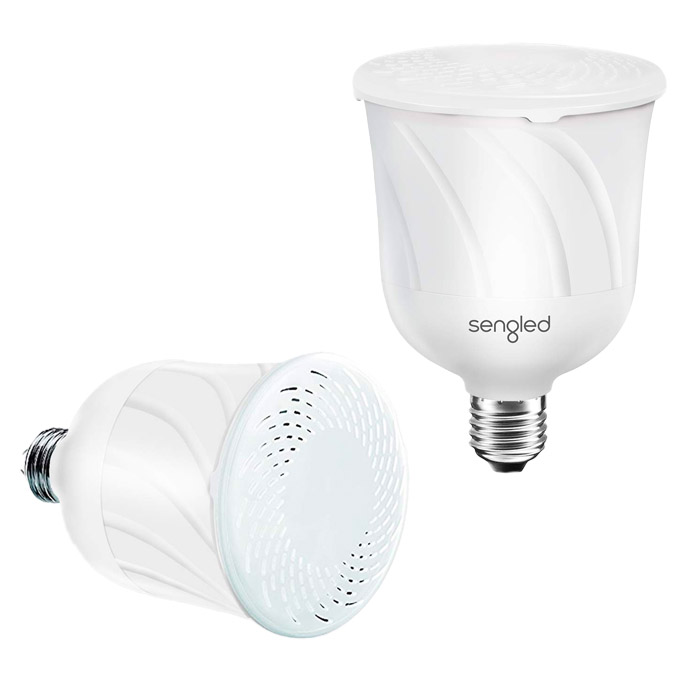 Focos LED Sengled con bocinas estereo y conectividad Bluetooth, Alexaamazon