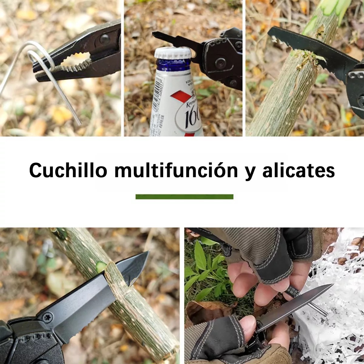 Navajas Multiherramien Pinzas Acero Inoxidable Camping Pesca