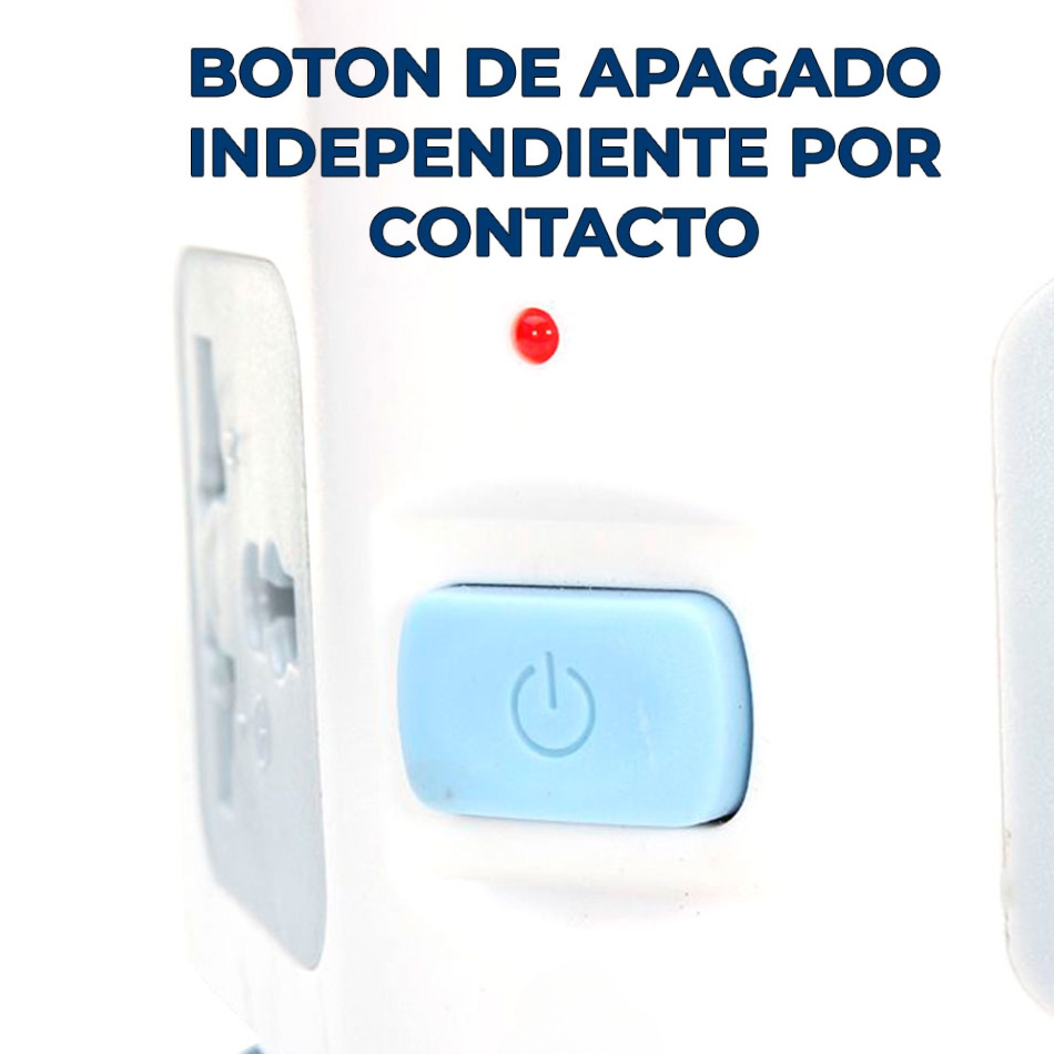 Torre Multi Contacto 3 Puertos Usb 5V 2.1A Enchufe Mexico