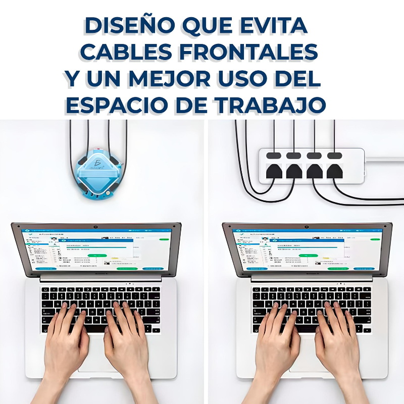 Torre Multi Contacto 3 Puertos Usb 5V 2.1A Enchufe Mexico