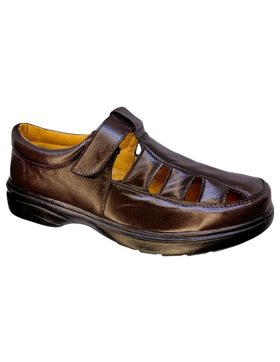 Huarache Hombre 100% Piel Borrego Forro Acojinado Suave y Ligero MD04.