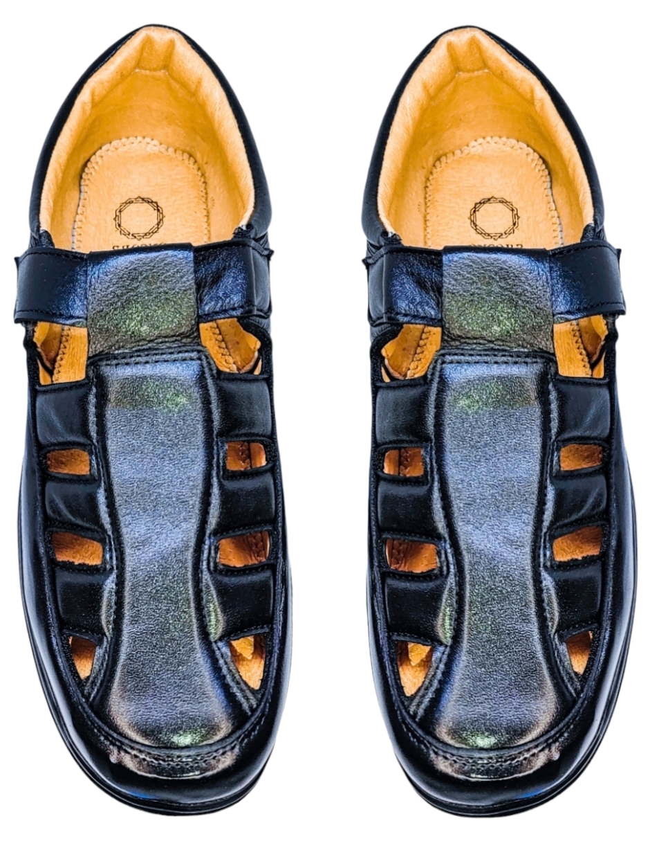 Huarache Hombre 100% Piel Borrego Forro Acojinado Suave y Ligero MD04.