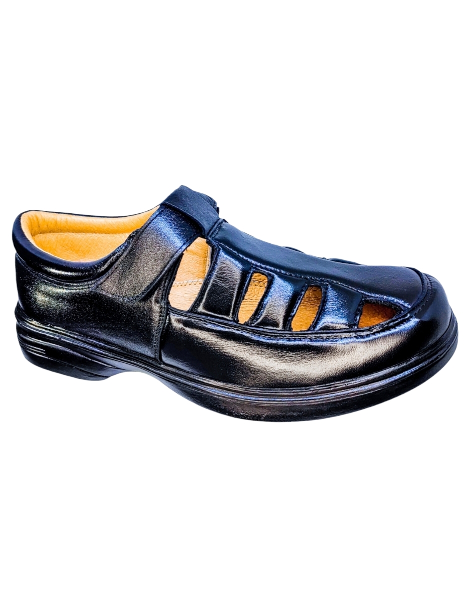 Huarache Hombre 100% Piel Borrego Forro Acojinado Suave y Ligero MD04.