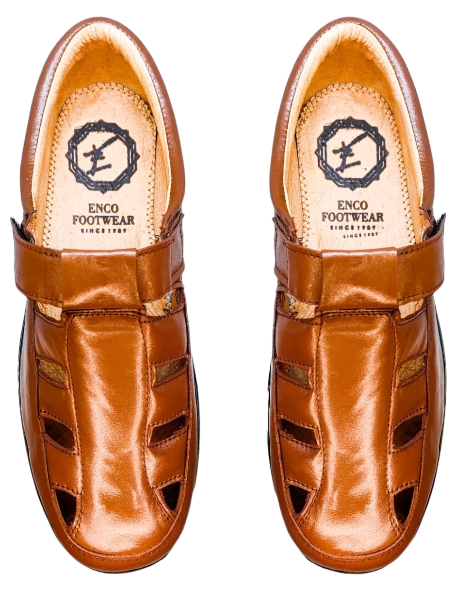 Huarache Hombre 100% Piel Borrego Forro Acojinado Suave y Ligero MD04.