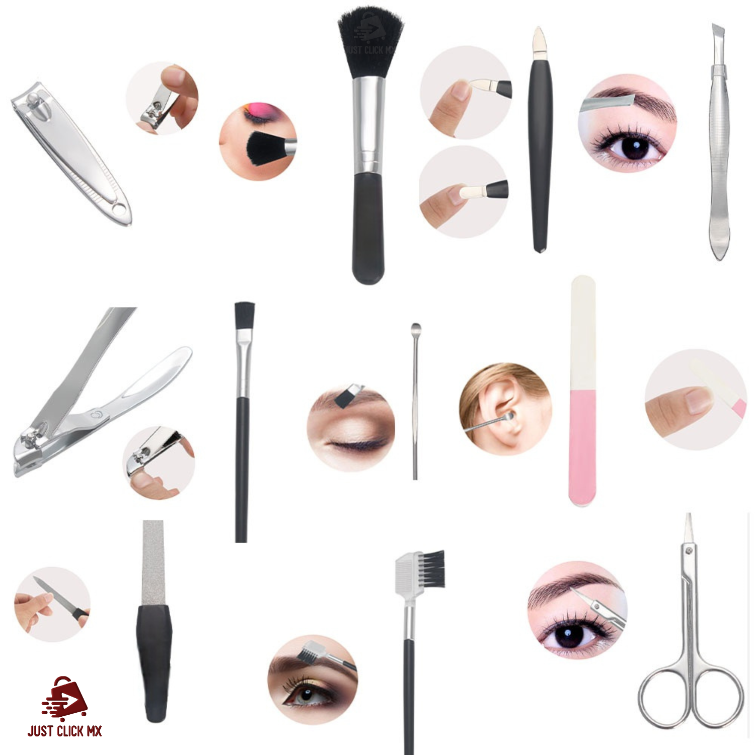 Estuche Set De Belleza e Higiene Para Viaje 18 Piezas Para Cuidado Completo