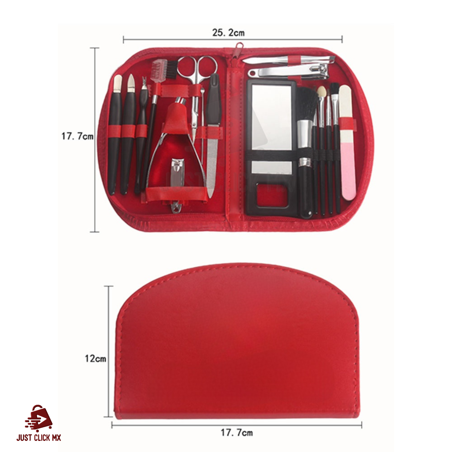 Estuche Set De Belleza e Higiene Para Viaje 18 Piezas Para Cuidado Completo