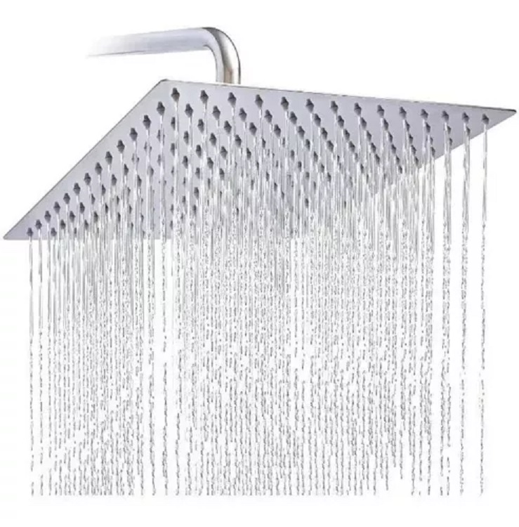 Regadera Cuadrada Tipo Lluvia 30cm Plateada S/brazo Vianti