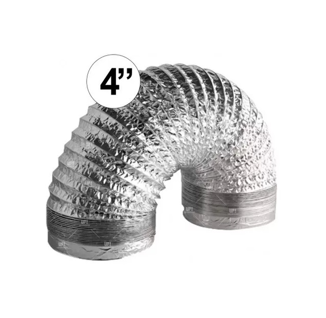 Ducto Flexible Aluminio Ligero 4 Pulgadas X 7.6 Metro Miber