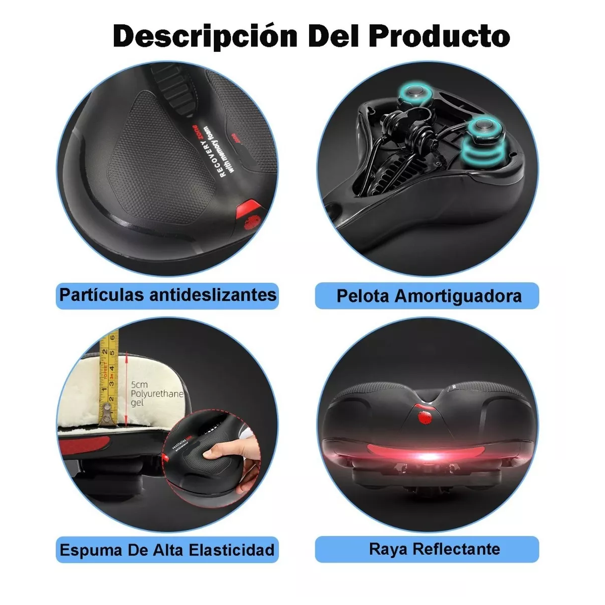 Asiento Sillin Bicicleta Mtb Cojin Suave Comodo Prostatico