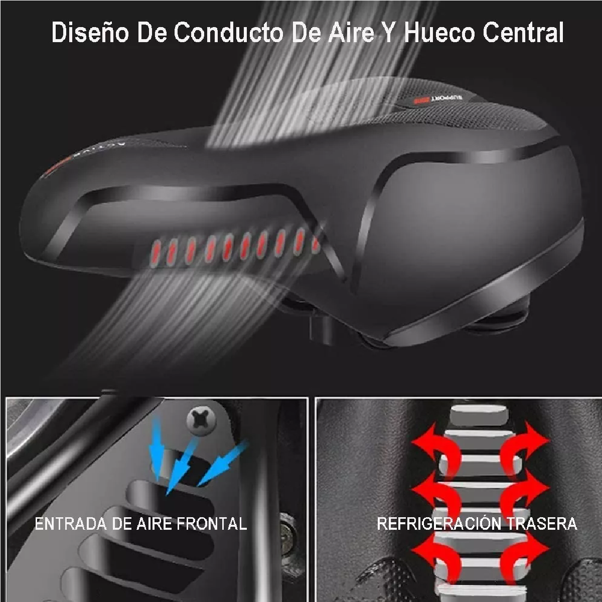 Asiento Sillin Bicicleta Mtb Cojin Suave Comodo Prostatico