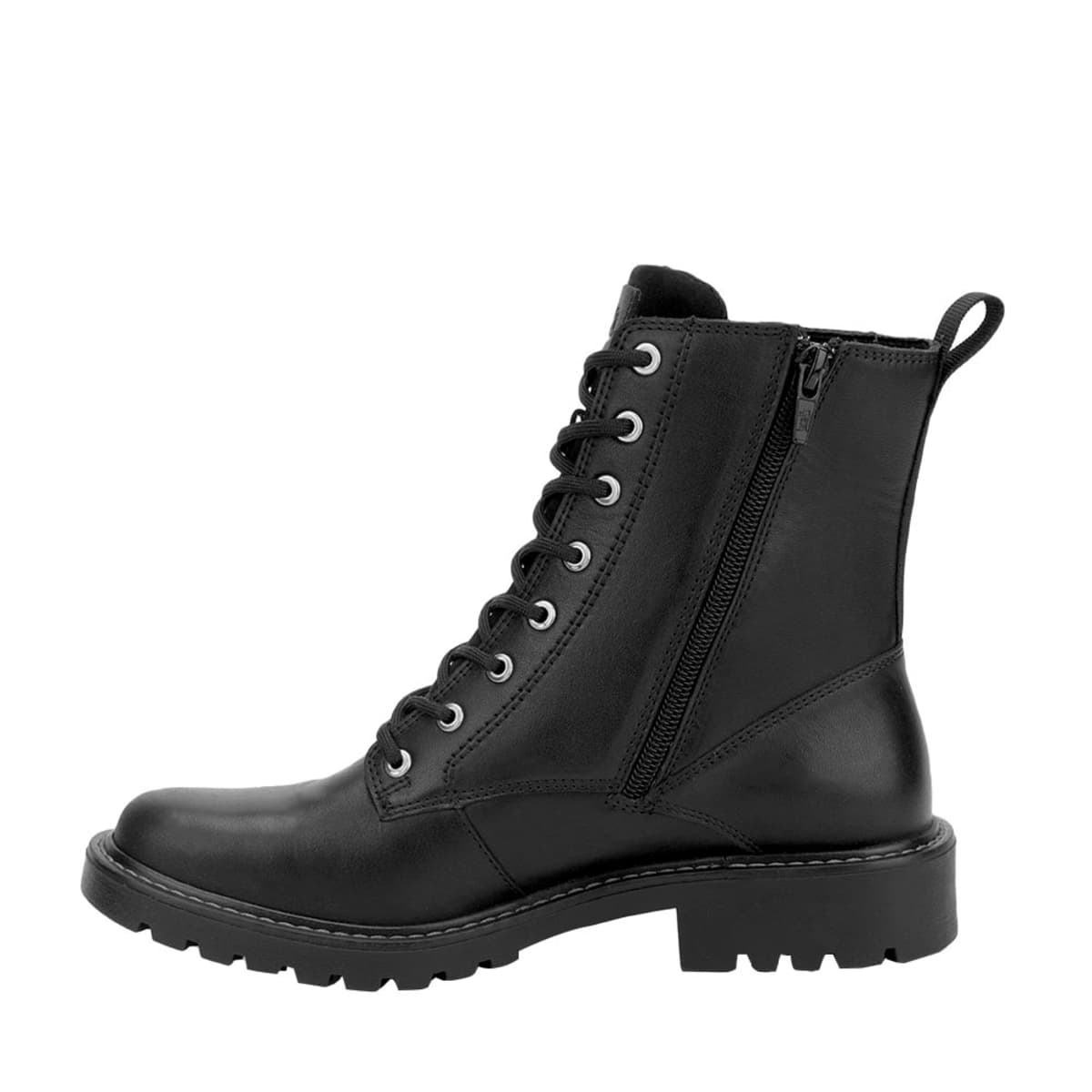Botas Flexi de piel para mujer, estilo militar y suela track, 1097333