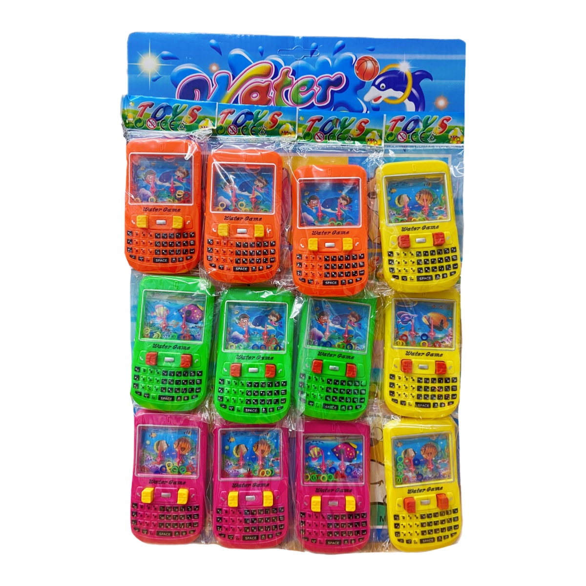 Planilla Celular Juego De Agua Figuras Juguetes Piñata 12pz
