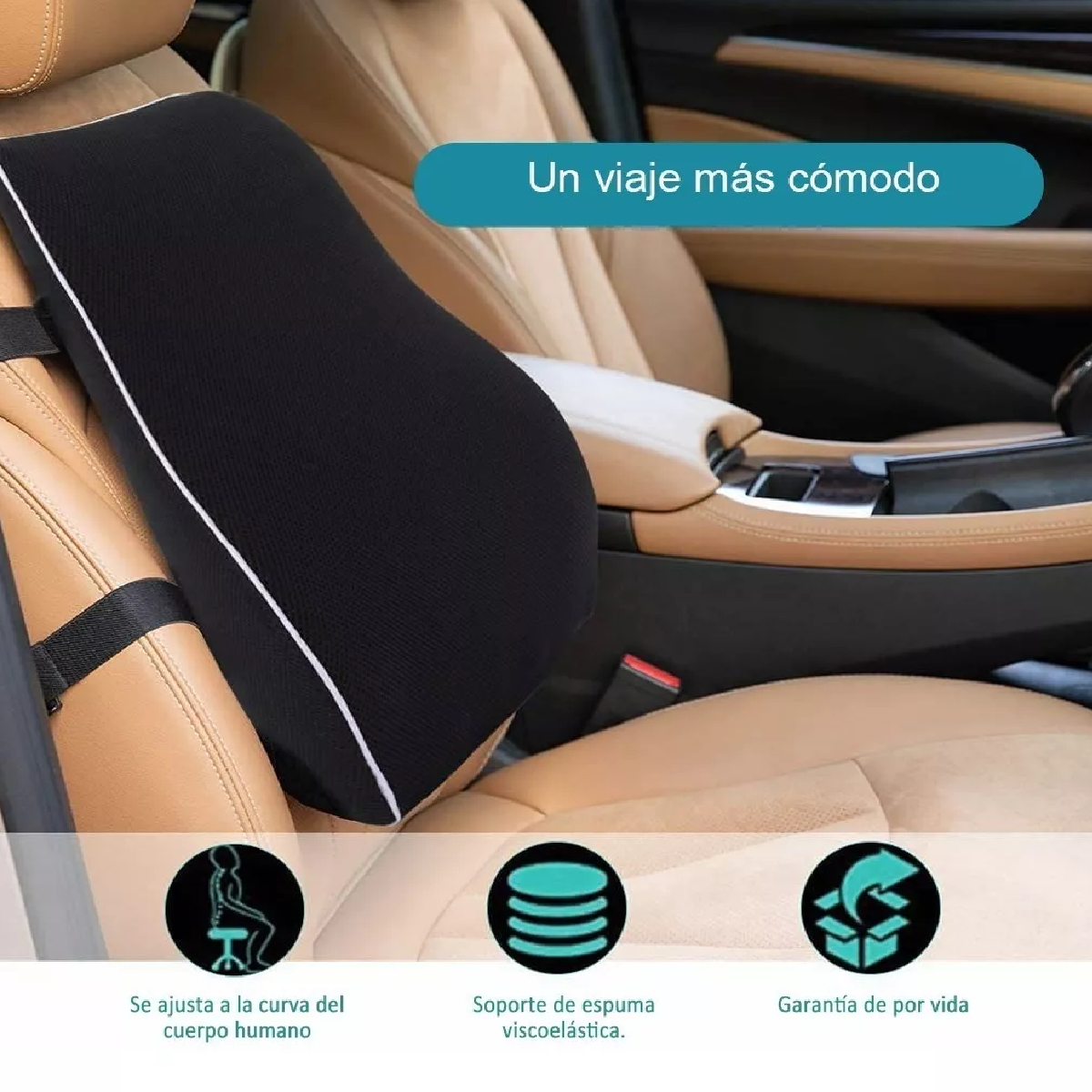 Almohada Ergonómica De Apoyo Lumbar Para Sillas De Oficina