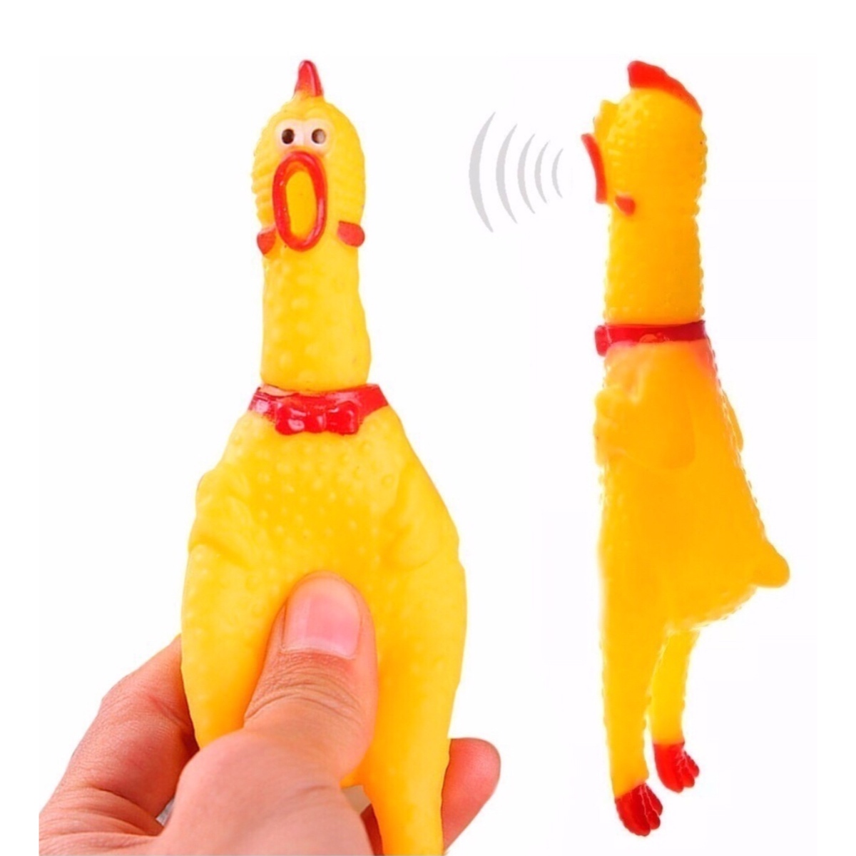 3 Pollo Goma Chillón Mini Juguete De Broma Niños Piñata
