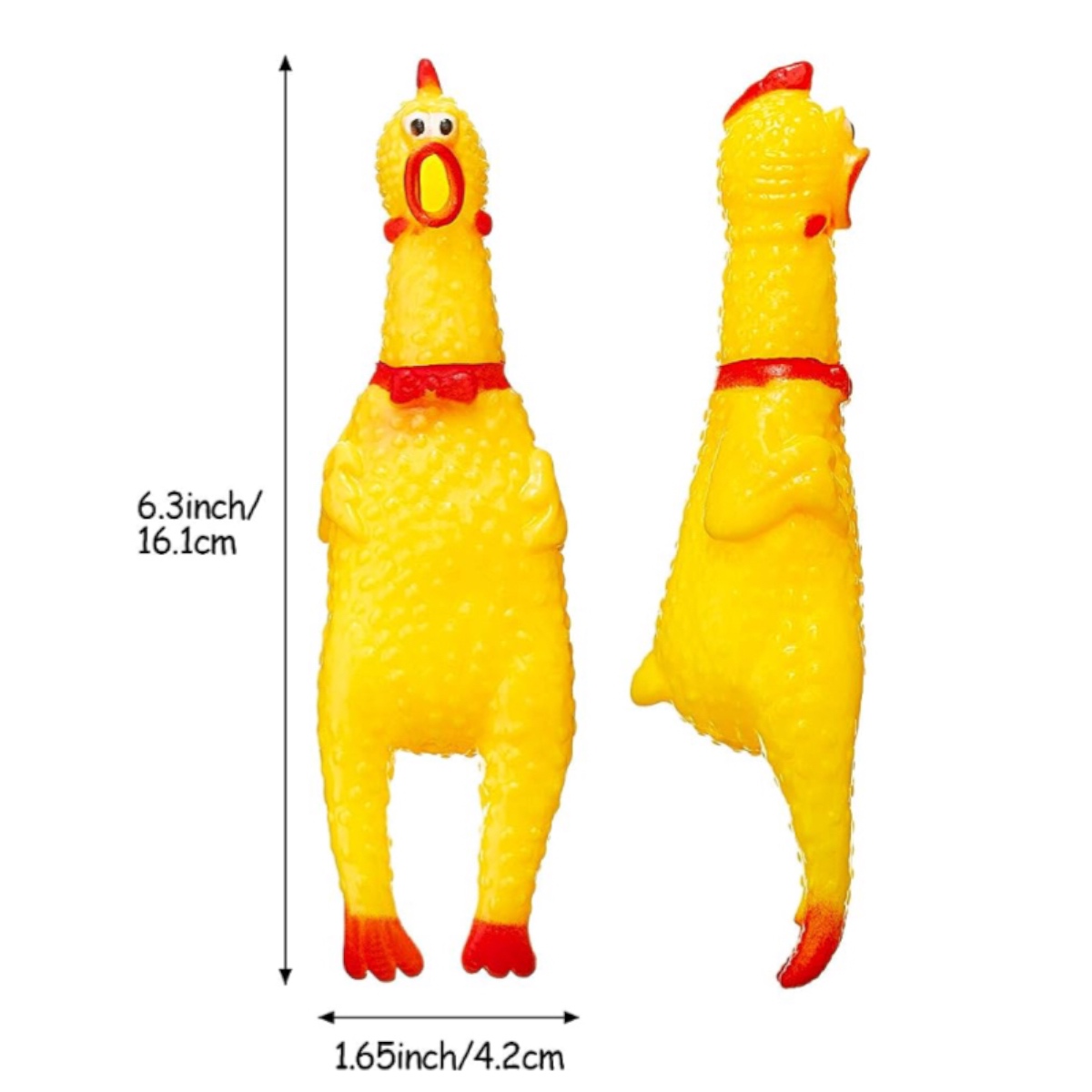 3 Pollo Goma Chillón Mini Juguete De Broma Niños Piñata