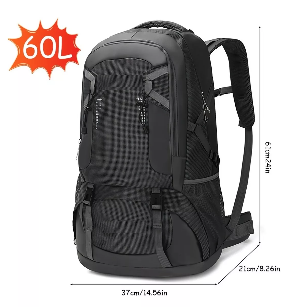 Mochila de viaje grande para mujer, mochila de transporte, mochila de  senderismo, mochila impermeable para deportes, escuela, portátil, mochila