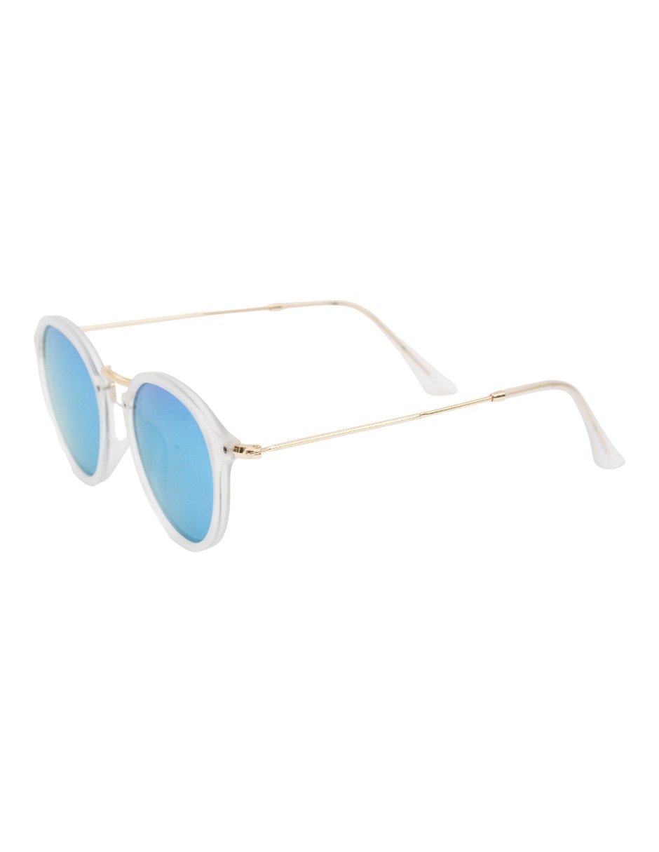 Anteojos De Sol Baroc Unisex, Lunettes-soleil Cristal Azul