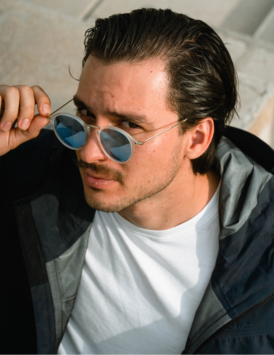 Anteojos De Sol Baroc Unisex, Lunettes-soleil Cristal Azul