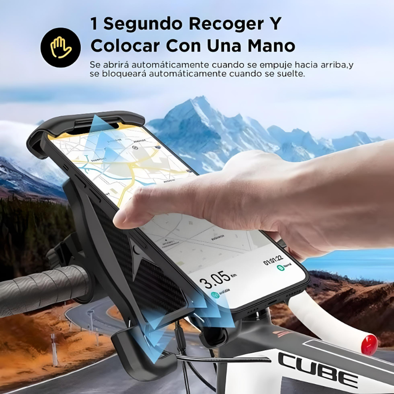 Base Soporte Porta Celular Para Bicicletas Moto De 360