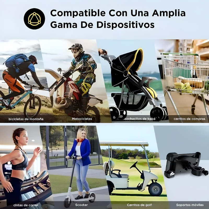 Base Soporte Porta Celular Para Bicicletas Moto De 360