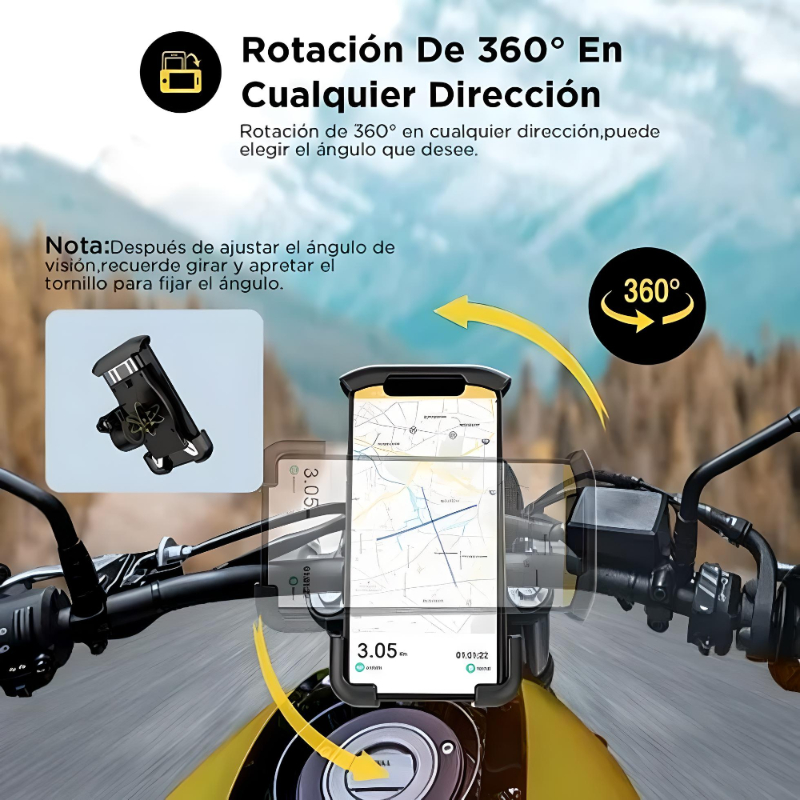 Base Soporte Porta Celular Para Bicicletas Moto De 360