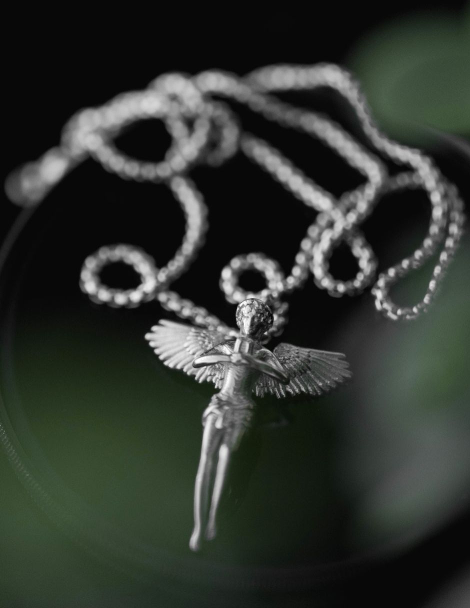 Collar Ángel Plata Hipoalergénico Resistente Al Agua Y Sudor