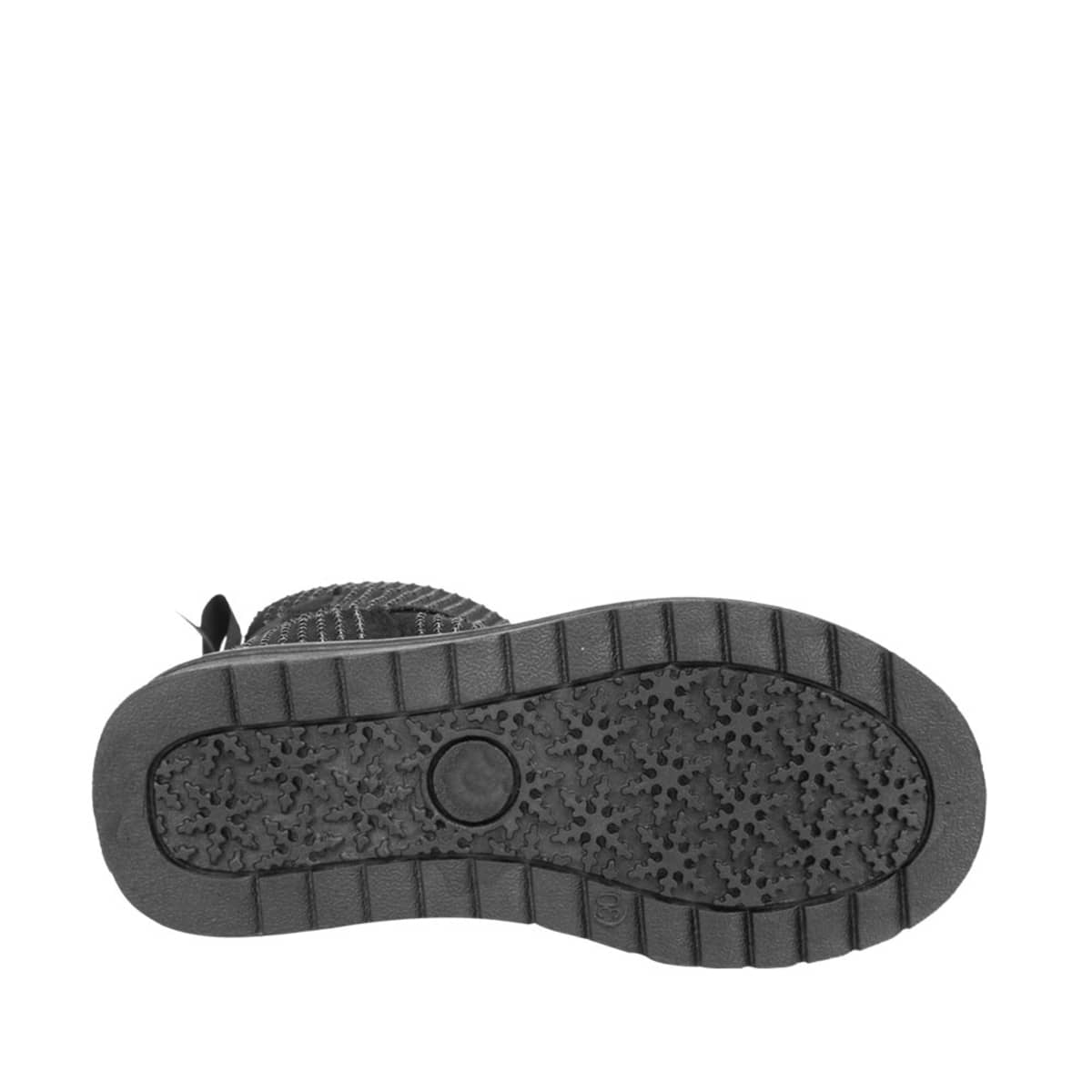 Botas tipo Ugg con pedrería para niña, color negro, marca Vivis Shoes Kids, mod. 1091134