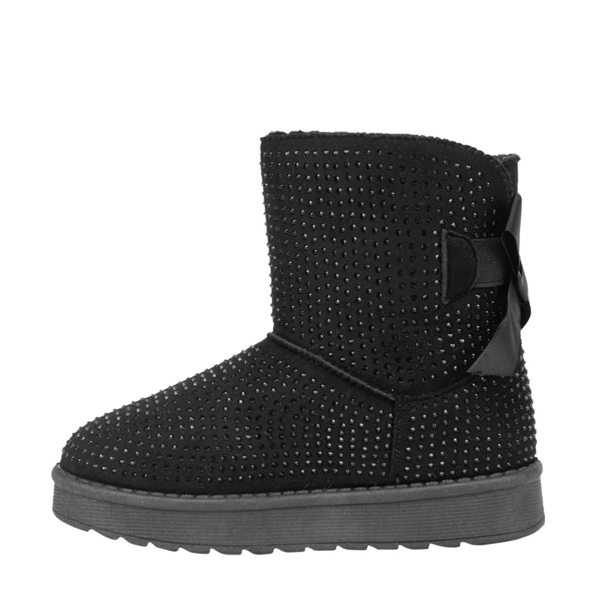 Botas tipo Ugg con pedrería para niña, color negro, marca Vivis Shoes Kids, mod. 1091134