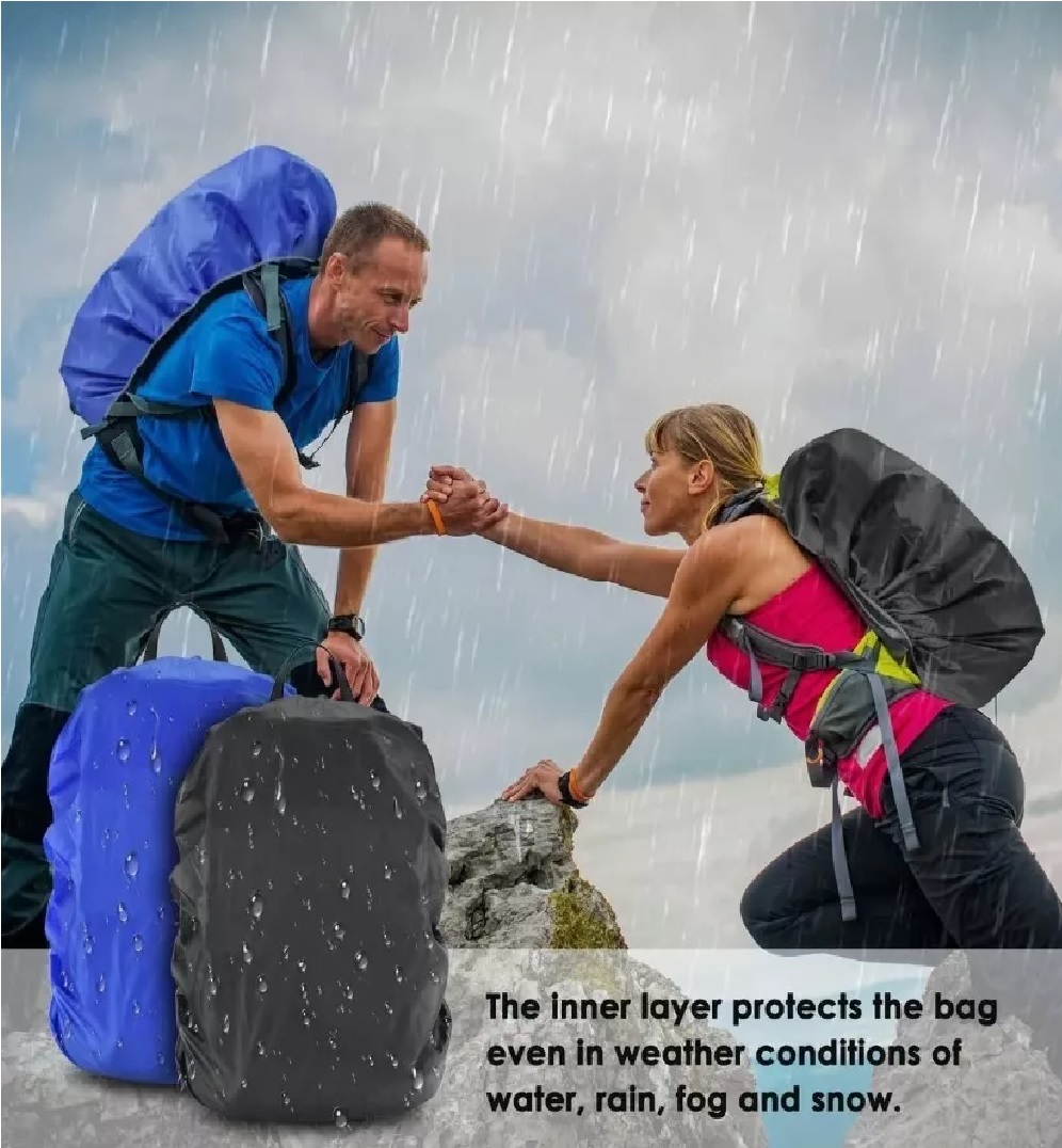 Set Funda Impermeable Para Mochila Para Senderismo  2 Uds Negro/Azul 