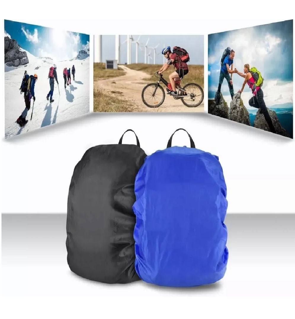 Set Funda Impermeable Para Mochila Para Senderismo  2 Uds Negro/Azul 
