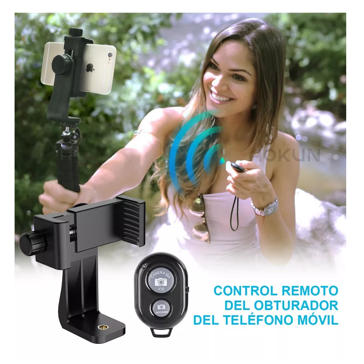 Soporte Trípode Para Celular 360 Grados Con Controlador Bluetooth