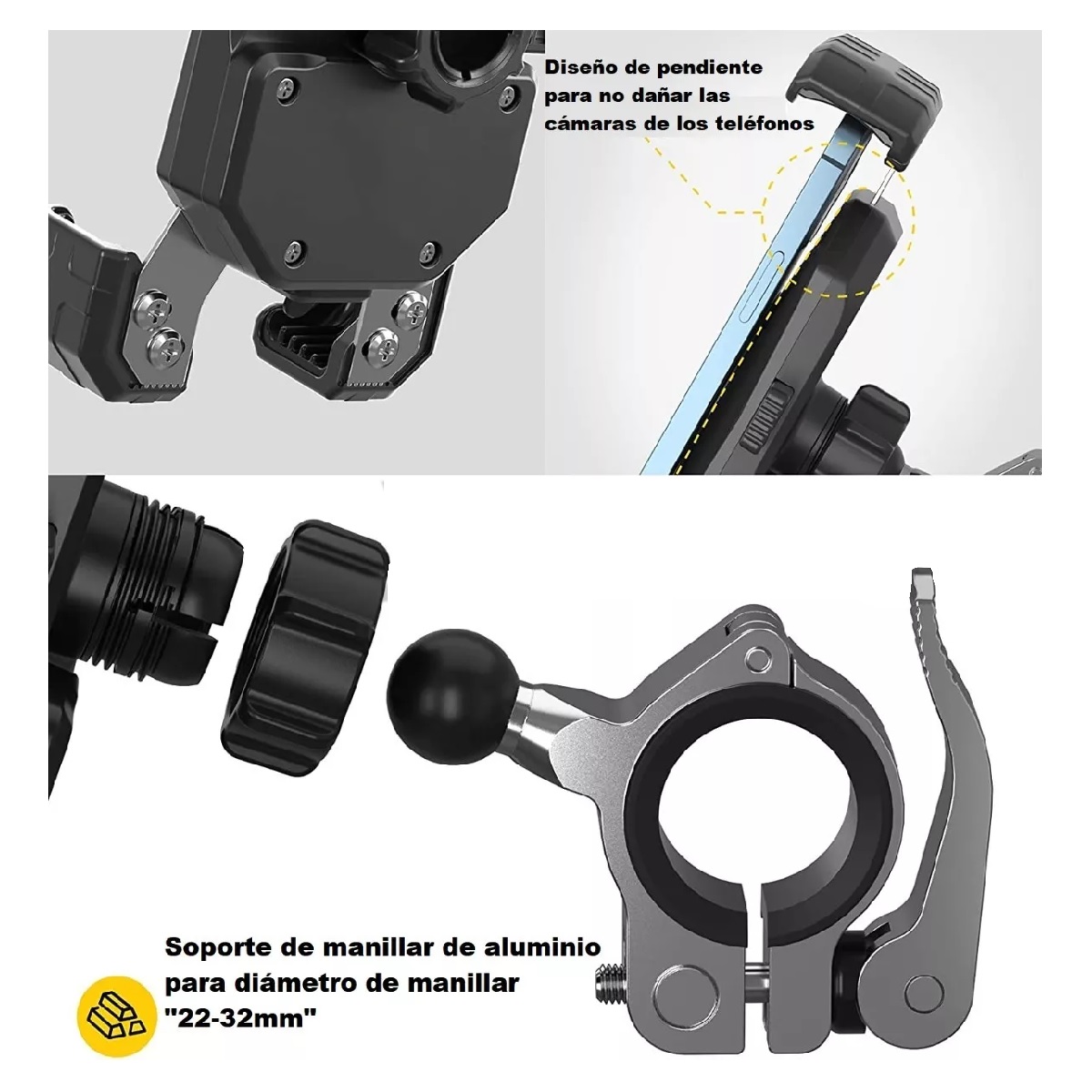 Base Soporte Porta Celular Para Moto Bicicleta Universal