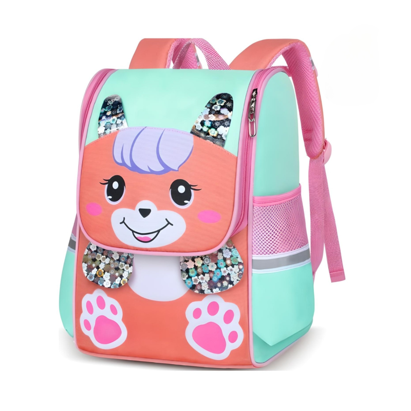 Mochila Escolar Kawaii Para Niñas Preescolar Primaria Infantil Perrito Mochila Espacial Con Tira Reflectantes